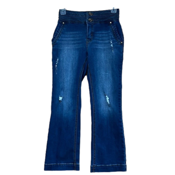 Versona Denim Jeans Straight Leg Distressed - Woman's Size 2 - Picture 1 of 6